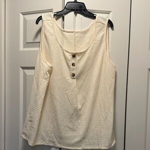 Cream Sleeveless Top